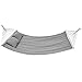Juskys Outdoor Hängematte Caracas 230x150 cm mit 2 Kissen für 2 Personen, bis 300 kg belastbar, Doppelhängematte Baumwolle, Stabhängematte Grau