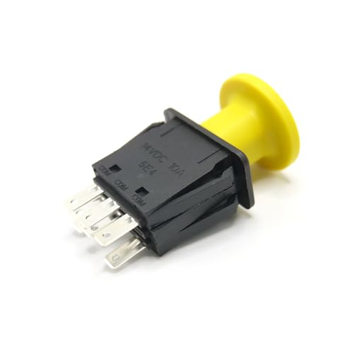 YOPADE 7 Terminals Clutch PTO Switch 725-3233A Fit for MTD Cub Cadet 925-3233A 725-3233A 925-3233 725-3233 Delta 6201-308 6204-308 Blade Clutch cub Cadet Zero Turn PTO Switch (Yellow)