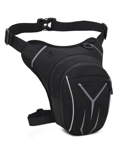 Moto Selle Bagagli Per KAWASAKI Per Z900RS Z 900 RS Z 900RS Per Z900 RS Borsa Da Gamba Impermeabile Per Moto Cintura Per Coscia Anca Sedere Viaggio Tattico Militare Coppia Borse Laterali(Nero)