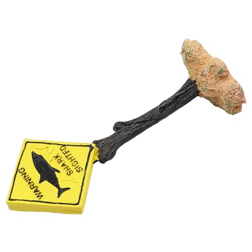Sarini Aquarium Landscape Decoration Shark Warning Signs Fish Tank Decoration Funny Aquarium Signs Landscape Ornaments for Fish Tank - Image 3