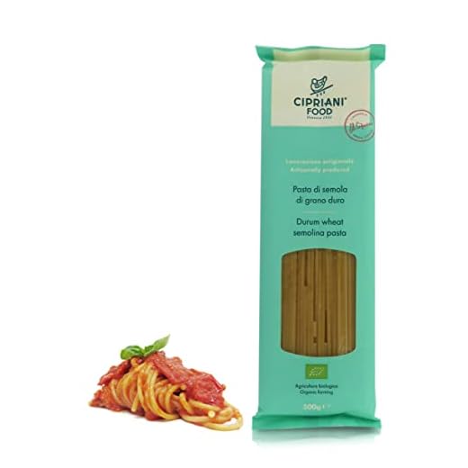 Cipriani Spaghetti Pasta de Sémola de Trigo Duro de Agricultura Biológica, 500 Gramos