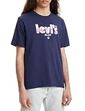 Ajuste relajado Levi\'s Ss Relaxed Fit Tee Camiseta Hombre Poster Logo Naval Academy (Azul) XXL -