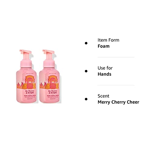 Bath & Body Works Bath And Body Works Merry Cherry Cheer Gentle Foaming Hand Soap 8.75 Ounce 2-Pack (Merry Cheer) 17.5 Ounce #TOP1