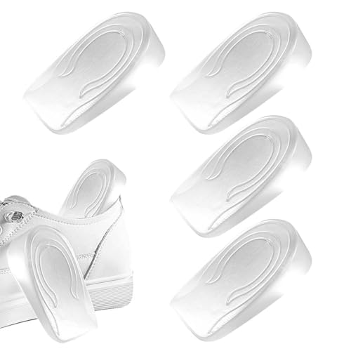 LAJUP 2 Par De Plantillas Para Aumentar La Altura, Elevador Del Talón, Relleno De Gel Transparente, Plantillas Elevadas De 1 Cm, Almohadillas Suaves