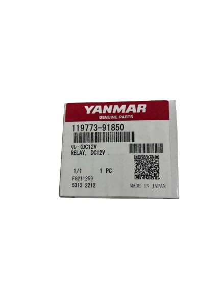 Yanmar 119773-91850 Relay 12V for JH Series Engines Genuine OEM