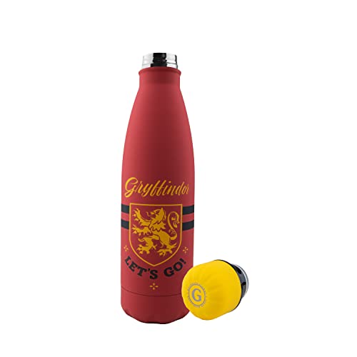 Cinereplicas Harry Potter - Botella de agua aislada de acero inoxidable de 500 ml Gryffindor Vamos - Licencia Oficial