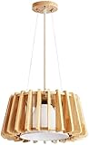Genérico Lámparas de araña, Luces colgantes estilo chino araña de madera bambú ratán, luces techo, lámpara colgante nórdica, ajuste, iluminación, V-intage, rústico Compatible with Dic