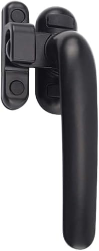 LCUVIMPEX Lockable Window Handle， Aluminum Alloy Casement Window Handle Multicolor Left and Right Hand(Black,Right Hand)
