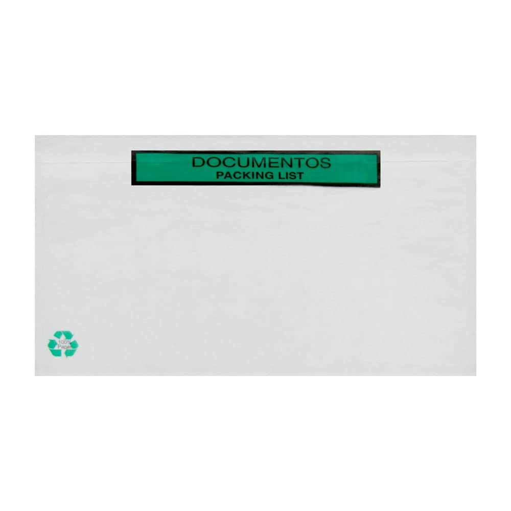 Bolsas Portadocumentos de Papel Transparente para Enviar Paquetes con Autocierre Adhesivo Fácil y Resistente. Bolsas de 240x135 para Embalaje de Correo y Envíos Seguros. 1000 uds.