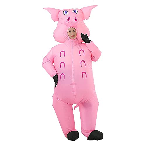 Inflatable Pig Costume Christmas Costumes Fancy Dress Masquerade Funny Cosplay Party Clothes for Adult (1pcs)