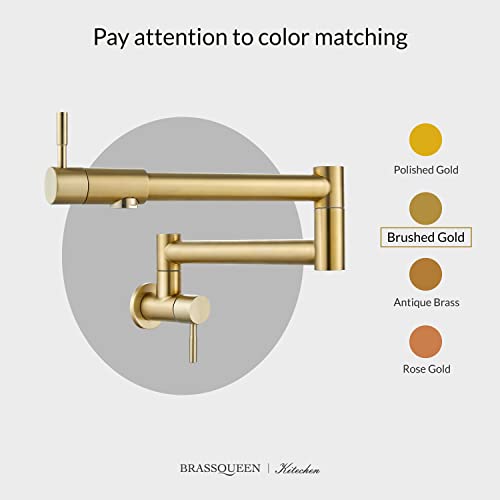 Grifo de llenado de ollas de acero inoxidable en oro cepillado luxury 7