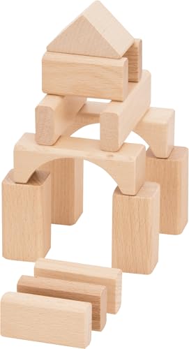 Eichhorn 100010141 100 naturfarbene Holzbausteine in der Aufbewahrungsbox mit Kordel und Sortierdeckel, für Kinder ab 1 Jahr – Ansicht 2