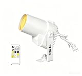 PinSpot-Licht, SENLAN 12W Doppelweiß/Kühles Weiß & Warmes Weiß, LED-Disco Balllicht für Mirro Ball, PinSpot-DJ-Bühnenlichter mit IR-Controller(white)