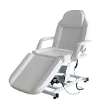 PALDIN Electric Massage Table 3 Section Adjustable Bed Couch Beauty Salon Recliner Chair Treatment Tattoo Facial SPA Massaging Bed (White)(Includes 2 packages) (White)