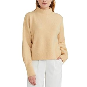 Woolen Bloom Damestrui met ronde hals, lange mouwen, gebreide trui, grof gebreide trui, rolli-sweater, effen, gezellig, losse blouse