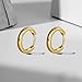 3 Pairs Small Gold Hoops Hypoallergenic Cartilage Hoops Earrings Huggie Hoops Earrings for Women Men 14K Gold Earrings,Tragus Hoop for Body Piercing (Cuboid Gold 3 Pairs（6mm/8mm/12mm）)