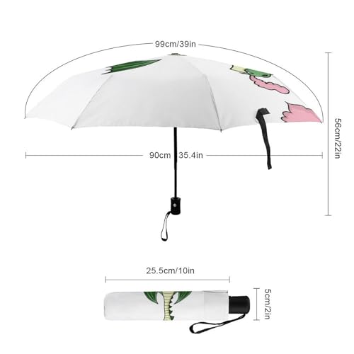 Parapluie pliant léopard automatique compact et résistant pour voyage - 2