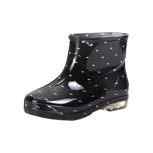 Generisch Botas de goma para mujer, cortas, botas de lluvia, impermeables, botines de lluvia, botas de lluvia, botas de goma de media altura, zapatos de goma, zapatos de jardín, botas de lluvia, a, 42
