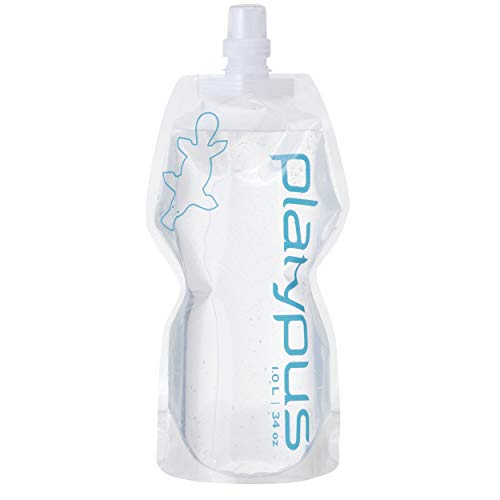 Platypus Ultralight Collapsible SoftBottle with Push-Pull Cap, Platy Logo, 1.0-Liter