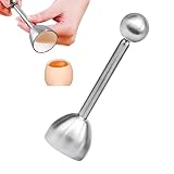 Cortador Cáscara Huevo, Cortador de Cáscara de Huevo, Abridor de Cáscara de Huevo Acero Inoxidable, para Huevos Duros y Blandos Abridor de Cascara Huevos