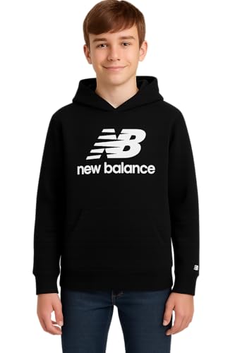 New Balance Boys Hoodie - Cozy Soft Fleece Pullover Boys Sweatshirts with Kangaroo Pocket - Athletic Kids Sweatshirts (8-20)