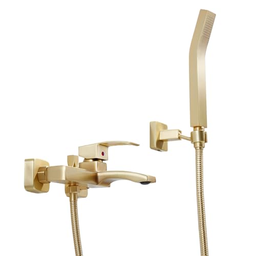 Bain mélangeur en laiton et sa pomme murale pour une douche relaxante après le travail