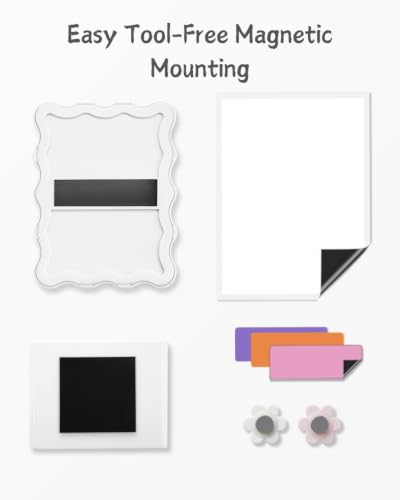 Image of Mymazn Locker Accessories Kit Magnetic Mirror for School Locker White