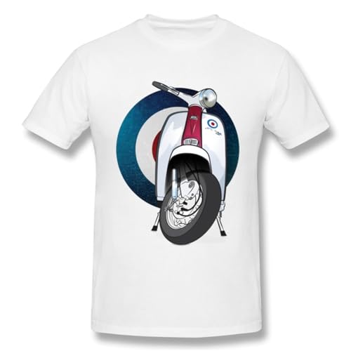 T-shirt Italie scooter vintage blanc pour homme passionné moto