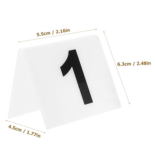 Numéros de table acrylique jaune réutilisables double face en V