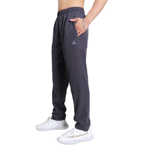Men's Plan Lycra Track Pants | Stretchable & Comfortable Activewear for Gym, Running & Casual Wear-image-23