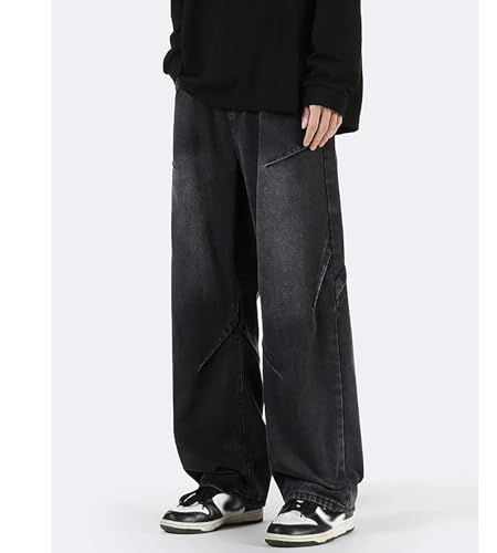 jupkem Men's Baggy Straight-Leg Jeans Y2K Comfortable Casual Mid-Waist Cargo Pants Hip-hop Street Style Harajuku Clothing2