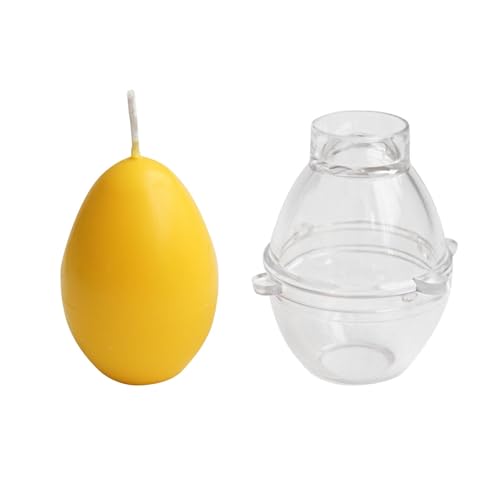 EI-Candlestick Cast Formaa- Candlestick Formaa Huevo, Artesanía reutilizable para el jabón | Cera, parafina, cera de abejas, chocolate, dulces, decoración navideña de Pascua, Formaa de huevo para