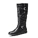 DREAM PAIRS Women's Wide Calf Knee High Faux Fur-Lined Flat Fashion Winter Boots with Side Zipper,Size 9,Wide/Calf/Black,SUMMIT-W