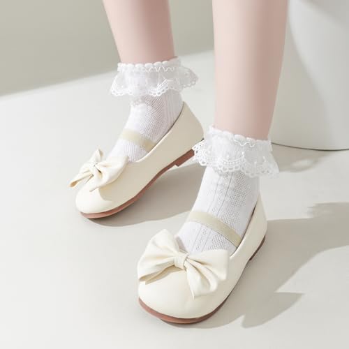 Mini angel Baby Girl Socks Infant Toddler Ruffle Eyelet Lace Socks Girls Ruffle Sock Seamless Princess Frilly Sock for Kids2
