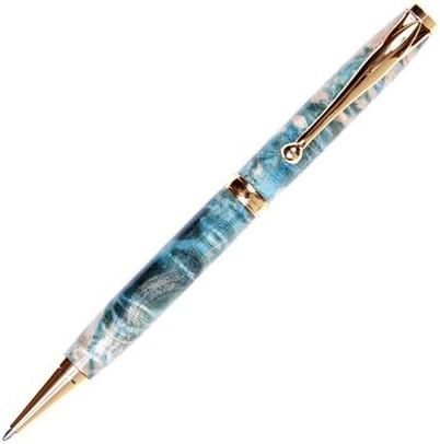Comfort Twist Pen - Bolígrafo (oro de 24 quilates, arce azul)