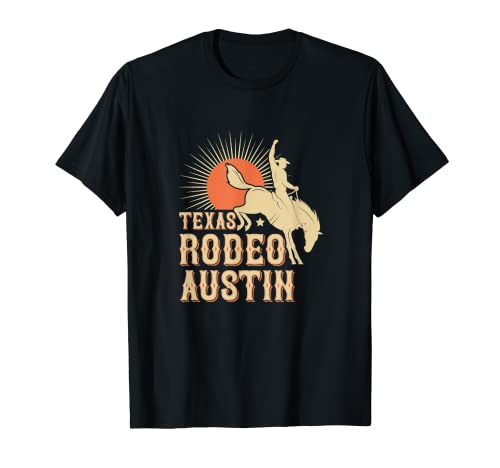 Cowboy retrò western vintage austin texas rodeo Maglietta