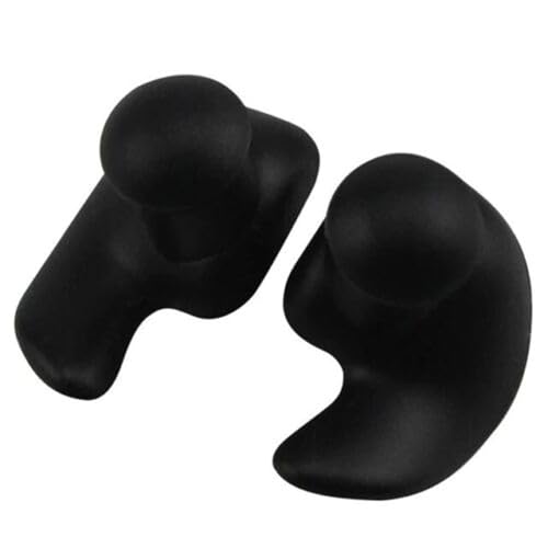 Image of James HealthPlus 1 Pair Waterproof Soft Silicone Earplugs for Water Sports Swimming Accessories with Storage Box (Black)