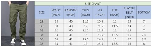 Image of Men's Casual Cargo Pants | Regular Fit Multi-Pocket Trousers-
