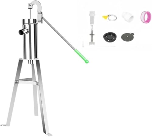 CokBlu アップグレードモデル 手動井戸ポンプ ステンレス製 ポンプ本体厚肉化設計 8 メートル地下水対応 排水・取水両用 家庭用庭園・田園・農場で活用可能 高耐久性手動ポンプ