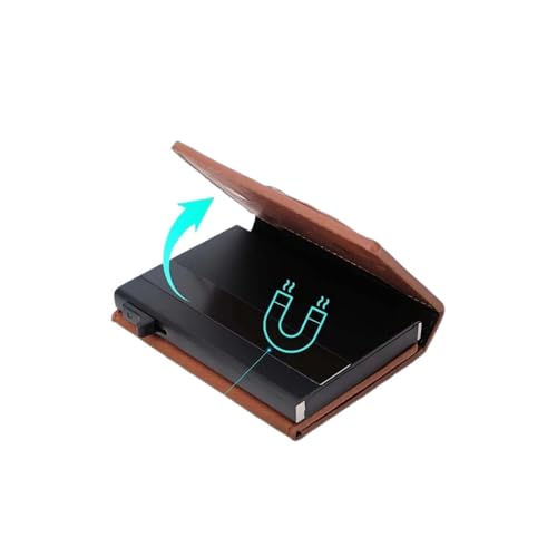 wallet Theft Mens Wallet Credit Card Holder Fit For Smart Wallets Fit For Apple Air Tag Blocking Slim Carbon Fiber Pattern AirTag Brown Walet Portable(Carbon Black)4