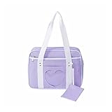 Tipo de cierre: Cremallera ZHUZHU Your Heart Estilo japones Jk Bolso de Hombro Uniforme Rosa for Mujer for Mujer Capacidad Grande Capacidad Casual Equipaje Bolso de Mano (Color : Purple)