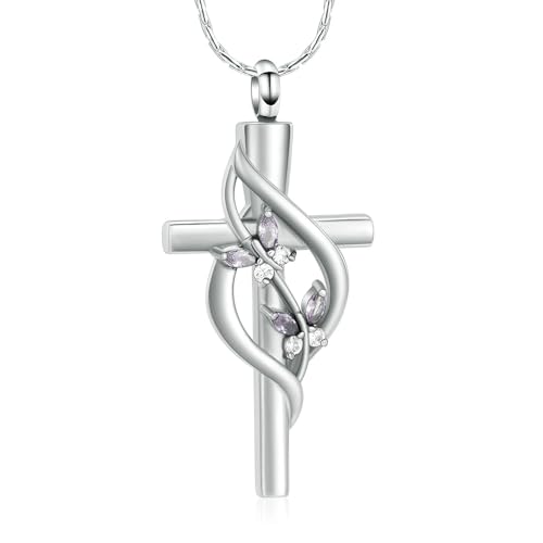 Pendentif commémoratif papillon en cristal et collier d'urne funéraire