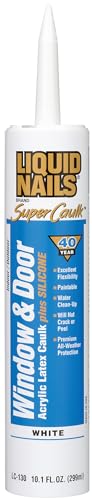 Liquid Nails Super Caulk 10.1 oz. White Interior and Exterior Window a