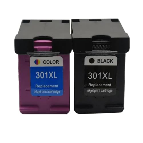 SErgcrFXb Cartucho de Tinta Compatible 301XL para 301 para 301 Deskjet 1000 1010 1050 1510 2050 2540 2542 2543 2547 2549 Suministros de Impresora(1pcs Color)
