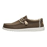 HEYDUDE Zapatos para Hombre 40700 Wally Stretch Canvas de la Talla 45 en Color Brown