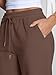 Trendy Queen Womens Wide Leg Sweatpants High Waisted Baggy Lounge Pants Drawstring Fall Fashion Outfits 2025 Joggers with Pockets Chocolate M