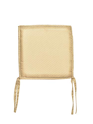 Image of Swayam Pure Cotton Reversible Chair Set Pads with Loops 16X16 | Machine Washable Chair Pad Set of 3 | Indoor Square Cushion Seat Or Chair Pads