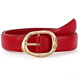 Moderno cinturón para mujer: este cinturón para mujer está hecho de piel sintética suave. que tiene un color uniforme y un tacto suave. Su resistencia al desgaste ha sido rigurosamente probada. para asegurar. mantiene su mejor estado incluso después de un uso prolongado.