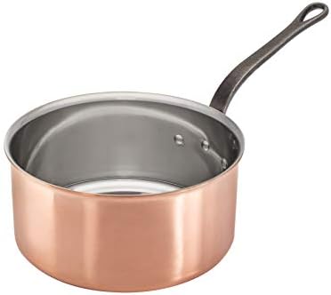 Matfer Bourgeat 360018 Copper Sauce Pan, 7.87-Inch