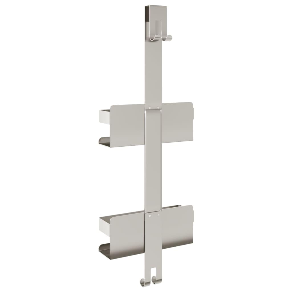 Duschcaddy - Juego de 2 ganchos exteriores para puertas de ducha de hasta 25 mm, 71 cm de altura, 24 x 6,5 x 10 cm, 20 kg